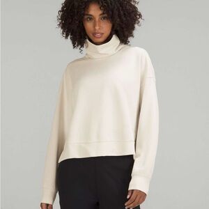 Lululemon Softstreme Turtleneck Pullover in White Opal